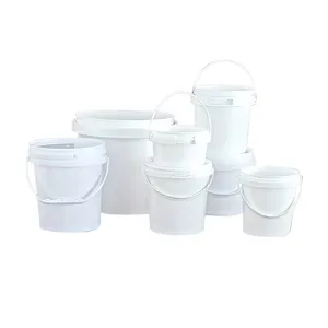 Secchi di plastica per uso alimentare 1l 2.5l 2l 3l 4l 5l 10l 18l 20l 5 galloni con manico e coperchio secchio di plastica