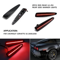 4 Luces LED Laterales Blancas, Ámbar y Rojas para Chevy Chevrolet Corvette C6 2005-13, Luces Indicadoras de Señalización para Guardabarros, Venta al Por Mayor