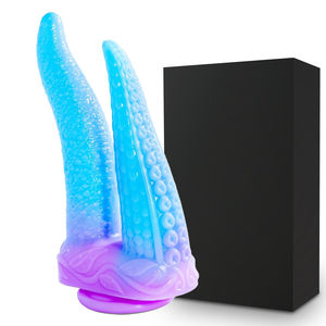 FairyKiss, nuevo Consolador de tentáculo de doble extremo, monstruo enorme, doble tonuga, silicona líquida, 10,8 ", tapón Anal grande, estimulación para lesbianas - Product Image 6