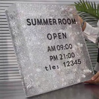 Boîte lumineuse en acrylique LED personnalisée pour bar/magasin - Panneau publicitaire personnalisé, logo, résistant aux intempéries et à la poussière, montage mural, affichage commercial