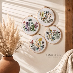 Kit de broderie DIY sur toile de <span class=keywords><strong>coton</strong></span> avec motif floral - Matériel de broderie fait main, sac souvenir pour mariage - Product Image 1