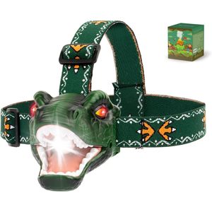 Premio lampada frontale LED dinosauro lampada per bambini giocattolo torcia elettrica per età 3-9 T-Rex dinosauro giocattoli per bambini - Product Image 1
