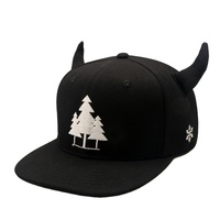 Gorra Snapback personalizada de alta calidad con diseño de goras de cuerno, patrón de bordado personalizado al por mayor