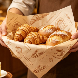 Feuilles de papier sulfurisé personnalisées pour sandwichs, vente en gros, papier d'emballage pour <span class=keywords><strong>charcuterie</strong></span> avec logo personnalisé, prix usine - Product Image 1