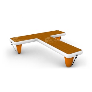 Plateforme flottante gonflable, quai flottant, île flottante, radeau avec surface antidérapante pour piscine, plage, océan - Product Image 1