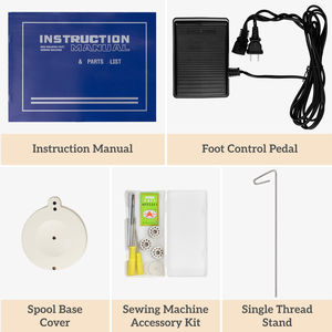 MK-306ミニウォーキングフットミシンキット、トラベルケース付き、110V/220V両電圧対応ヘビーデューティーミシン（デニム工芸用） - Product Image 3
