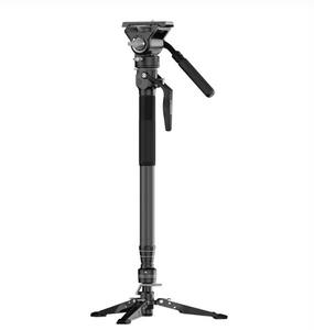 Trípode monopié de fibra de carbono <span class=keywords><strong>COMAN</strong></span> M1 con placa de liberación rápida para soporte de cámara DSLR soporte ligero de viaje de elevación de un clic - Product Image 1