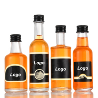 Mini bouteilles de vin en verre avec Logo personnalisé de haute qualité, de luxe Unique et exquis de 50ml