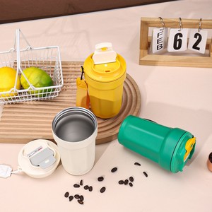 แก้วกาแฟแบบพกพา ทนทาน ขายส่ง แก้วกาแฟสแตนเลสสองชั้น เก็บอุณหภูมิ - Product Image 4