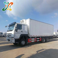 Camion Sinotruck Howo pour le transport de produits congelés et de poisson, 380 CV, 10 tonnes, camion frigorifique, caisse frigorifique, camion frigorifique 6x4