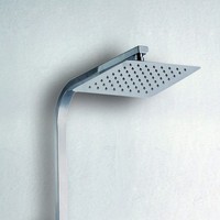 Colonne de douche carrée Kamalu V300C avec douchette et tuyau avec pommeau de douche pour ensembles de salle de bain