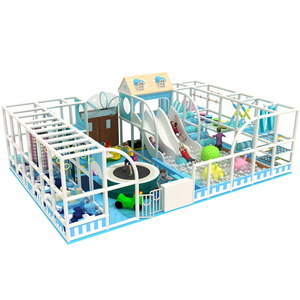 Aire de jeux intérieure personnalisée pour enfants : trampoline rond commercial, maison de jeu, espace de jeu doux aux couleurs claires - Product Image 1
