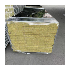 Panneaux sandwich en laine de roche ignifugés de qualité A pour salle blanche, en acier ondulé, matériau haute densité, isolés - Product Image 6