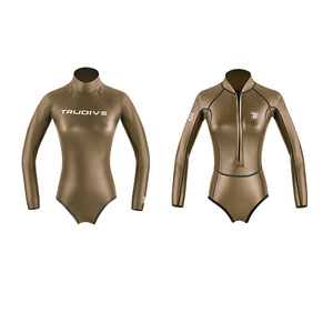 Best Quality Imported <strong>Yamamoto</strong> and Jako Neoprene Long Sleeve Grey Color <strong>Wetsuits</strong> for <strong>Freediving</strong> for Women - Product Image 3