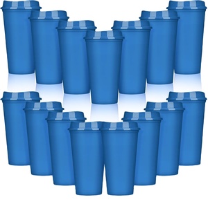 Best Selling <b>Plastic</b> Reusable 16oz Portable Coffee Tumbler Travel Mug with Customized Color Takeaway Lid for Camping - Product Image 1