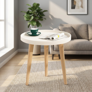 Modern Eco-Friendly Wooden Multifunctional Side & Dining <b>Table</b> with Removable Coffee <b>Table</b> Top Living Room Furniture - Product Image 1
