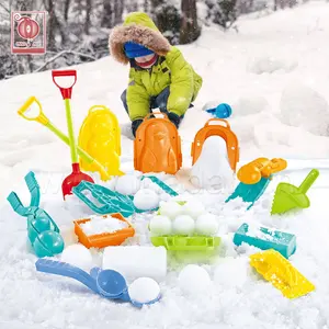 Molde de luta para neve, ferramenta de bola para fazer brinquedos, bola de neve, molde, globos de neve, clipe para inverno, crianças, conjunto de brinquedo