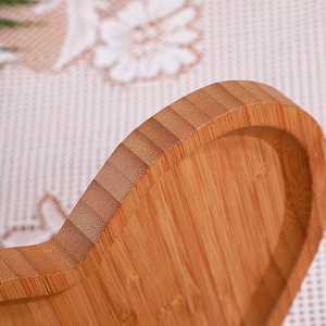 Plateau de service en bambou en forme de cœur, qualité alimentaire, créatif, pour fruits, noix, dîner, personnalisable en couleur et taille, plateau à collation en bois écologique - Product Image 3