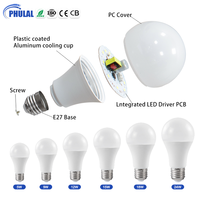 Ampoules LED pour la maison 5W 7W 9W 12W 15W 18W 24W, Culot E27 B22, Matériaux de qualité supérieure pour ampoules LED