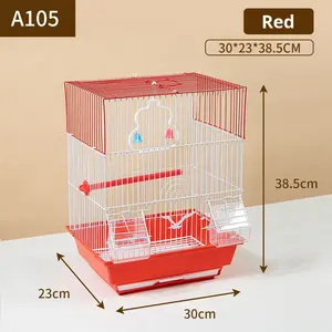 Cage à oiseaux ornementale en métal classique moderne de luxe, petite <span class=keywords><strong>taille</strong></span>, facile à installer, revêtement en poudre pour perruches, calopsittes - Product Image 3