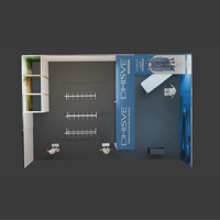Stand en tissu tendu TIANLANG de qualité supérieure 3x3m, montage sans outil, tissu sans plis