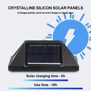 En Çok Satan 100 LED Güneş Enerjili Duvar Lambası Su Geçirmez ABS Hareket Sensörlü Sıcak Beyaz Işık IP65 Kablosuz Bahçe Lambaları - Product Image 6