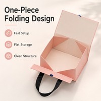 Boîte cadeau écologique personnalisable, portable, pliable et emballée en plat, avec livraison directe d'usine intégrée