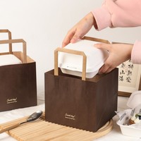 Sacs à emporter en papier kraft brun personnalisés, emballage commercial pour boulangeries, sacs pour boulangeries et pâtisseries
