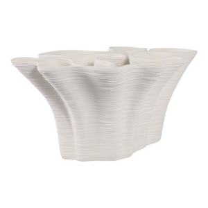 Vaso scultoreo in porcellana stile Valencia, vaso in ceramica per fiori, decorazione per soggiorno, pezzo d'accento per l'arredamento della casa - Product Image 2
