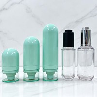 Envases de PET de 30ml/50ml para el Cuidado de la Piel, Botellas con Bomba y Tapa de Rosca, Impresión de Logotipo en Serigrafía, Botella de Loción con Bomba Dosificadora para Crema Facial
