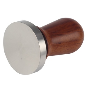 Mango de aluminio Base plana de acero inoxidable Calibrado Espresso Tamper - Product Image 6