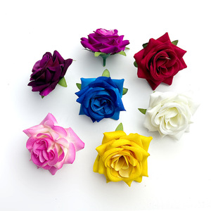 Mini rose en velours artificielle de 6 cm pour accessoire de cheveux, décoration de mariage - Product Image 2
