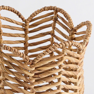 A Stylish Piece Perfect Home for <b>Artificial</b> <b>Plants</b> and Storage Elevate Styling Year-round With Water Hyacinth Scallop Basket - Product Image 2