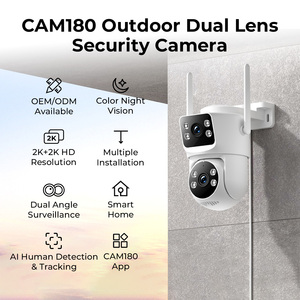 Cámara de Seguridad Exterior de Doble Lente ODM 2K+2K, Cámara de Seguridad PTZ con IA, Detección de Personas y Vehículos, Seguimiento Inteligente, Reflector - Product Image 2