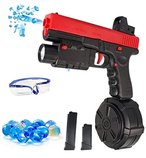 Бластер с гелевым пистолетом JM-X2 Электрический бластер с гелевыми шариками, собранный игрушечный пистолет для стрельбы на открытом воздухе или боевых игр