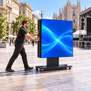 Mur LED pliable sans soudure de 108 pouces P1.25, écran LED motorisé sur roues pour lancement de produits d'entreprise et conférences professionnelles - Product Image 3