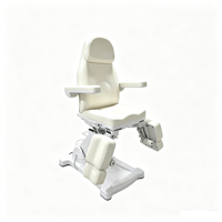 Fauteuil de podologie multifonction HICOMED blanc, électrique, à jambes séparées, pour soins des pieds, pédicure et spa, avec télécommande