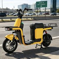 Vélo cargo électrique 800W, moteur arrière 60V, frein à disque 3 vitesses, panier de livraison, pneus 10 pouces