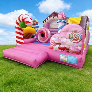 Gorila inflable con tema de Parque Infantil de caramelo Rosa personalizado, castillo hinchable para niños, casa de rebote - Product Image 3