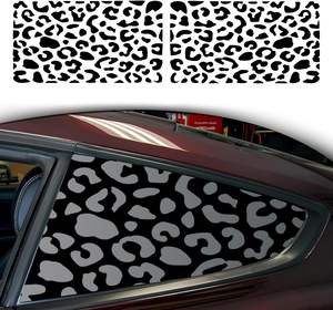 Heckfenster-Aufkleber mit Leopardenmotiv für Autos, SUVs und LKWs, universeller, mattierter Leopardenmotiv-Seitenfensteraufkleber - Product Image 1