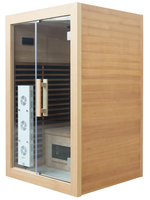 Panneau de chauffage au carbone écologique et sûr, directement de l'usine, sauna infrarouge pour 2 personnes avec luminothérapie rouge