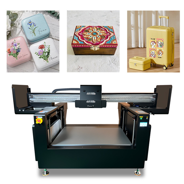 A1 Fast Speed Automatic UV Flatbed Printer 9060 1210 CE4M Varnish New Embossing Key Chains Metal and Plastic UV Printer