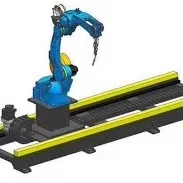 Línea de Soldadura Robótica KUKA H Beam con PLC, Motor, Estructura de Acero, Corte 3D de Alta Precisión, Riel de Suelo y Alta Capacidad