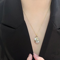 Parure trois pièces en or 14K plaqué or, style baroque, avec papillon et perle d'eau douce naturelle, nouveau style chinois ancien, collier, boucles d'oreilles et bague