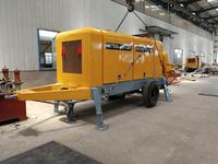 Pompe à béton diesel MINLE HBTS60-13-130R 130KW 60m³/h haute pression sur remorque pour la construction de gratte-ciel et de tunnels
