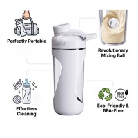 Bouteille de protéines de 28 oz sans BPA, anti-fuite, écologique, avec marqueur de temps - Design moderne pour la salle de sport, le bureau, l'école, la randonnée