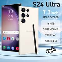 Teléfono Inteligente S24 Ultra Original al por Mayor, Android 13 Desbloqueado, 16+1TB, Doble SIM, Pantalla HD, Deca Core, Español, 5G