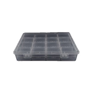 Plastic Storage Box Set 26.2x18.9x4.7cm Transparent Rectangular With Lid For Jewelry Stationery Screws Hardware Tools Organizer - Product Image 4