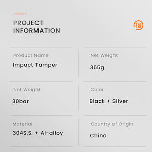 Base de café de acero inoxidable SUS304 de 51, 53, 58 mm con ajuste manual de profundidad, reutilizable, ecológica, con base ondulada de altura y 3 resortes para control de fuerza de impacto - Product Image 6