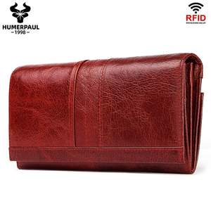 HUMERPAUL Portafoglio da Donna alla Moda in Vera Pelle, Pochette Lunga Elegante, Borsa per <span class=keywords><strong>Cellulare</strong></span> Multifunzione con Protezione RFID e <span class=keywords><strong>Porta</strong></span> Carte - Product Image 2